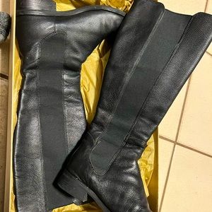Cole Haan Black Leather knee high boot women size 9.5